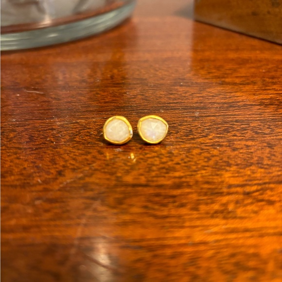 Monica Vinader Siren Studs Pair - 18k Gold Vermeil and Moonstone. - Picture 4 of 4